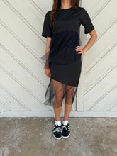 Load image into Gallery viewer, Tulle T-Shirt Dress Black