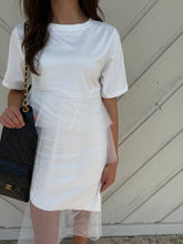Load image into Gallery viewer, Tulle T-shirt Dress White