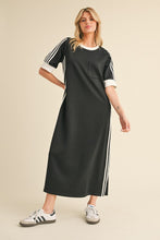 Load image into Gallery viewer, Sporty Black Knit Maxi Dress