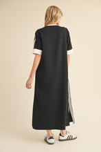 Load image into Gallery viewer, Sporty Black Knit Maxi Dress
