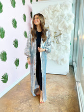 Load image into Gallery viewer, Ryder Sequin Kimono Silver | Shop L&amp;RK