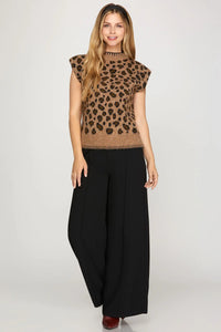 Leopard Sweater Vest