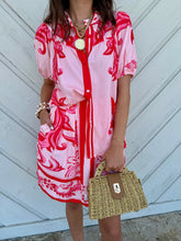 Load image into Gallery viewer, Pink Print Skirt Set