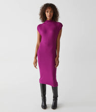 Load image into Gallery viewer, Michael Stars Iolanda Power Shoulder Dress, Berry | Shop L&amp;RK