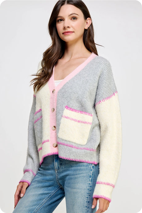 Color block Cardigan