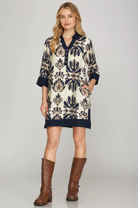 Annika Fall Print Dress
