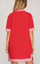 Load image into Gallery viewer, Blush Trim Shift Dress