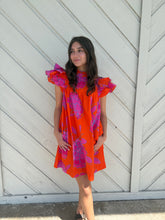 Load image into Gallery viewer, Citrus Bloom Floral Short Dress