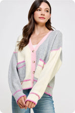 Load image into Gallery viewer, Color block Cardigan
