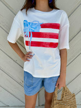 Load image into Gallery viewer, Patriotic Bow Tee