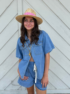 Denim Short Set