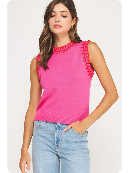 Pink Sweater Vest