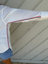 Load image into Gallery viewer, White Button Up Stripe Top