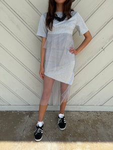 Tulle T-shirt Dress Grey