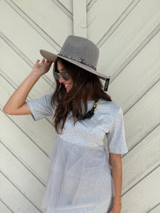 Tulle T-shirt Dress Grey