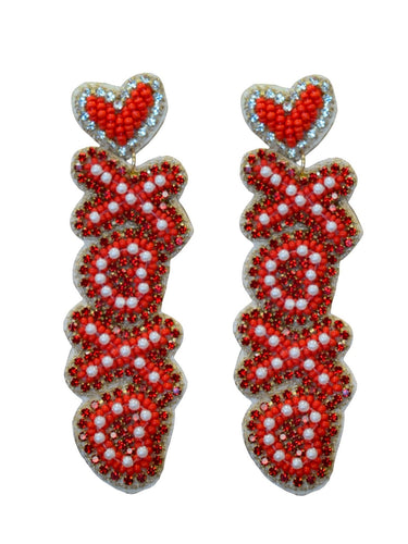 XOXO Valentine’s Day Dangle Earring, Red | Shop L&RK