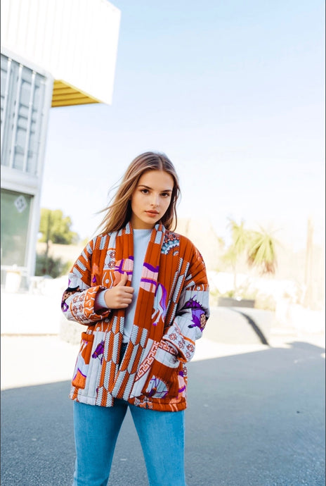 Quilted Kimono Style Jacket