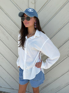 White Button Up Top