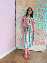 Load image into Gallery viewer, Bella Striped Button down Maxi Dress