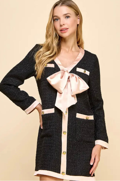 Bow Black Dress