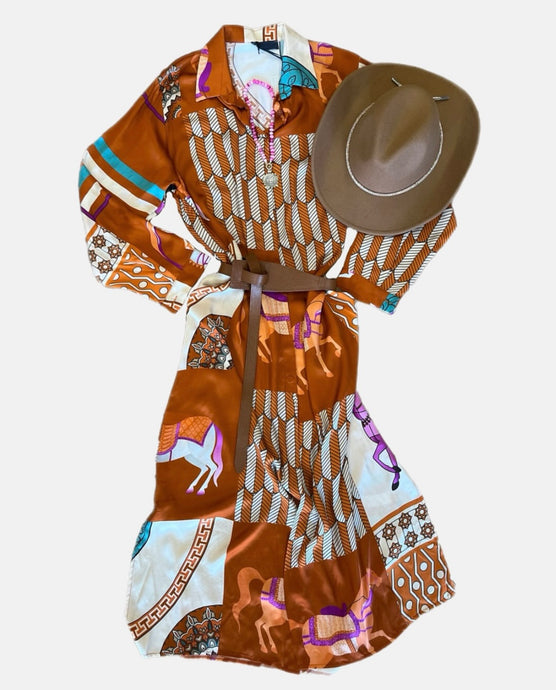 Clare Horse Print Dress