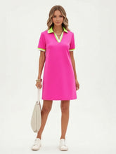 Load image into Gallery viewer, Gabby Pink Contrast Trim Dress