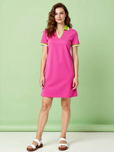 Load image into Gallery viewer, Gabby Pink Contrast Trim Dress