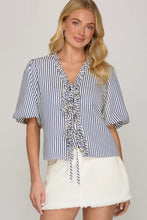 Load image into Gallery viewer, Jordin Stripe Tie Top