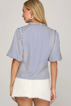 Load image into Gallery viewer, Jordin Stripe Tie Top