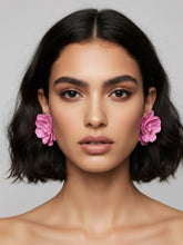 Load image into Gallery viewer, Statement Flower Stud Earrings