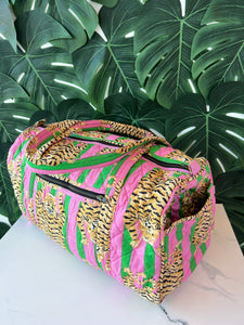 Roar Quilted Tiger Print Duffle Bag | Shop L&RK