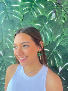 Palm Beach Earrings, Green | Shop L&RK