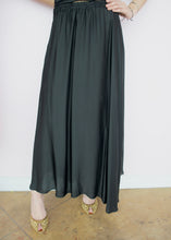 Load image into Gallery viewer, Reagan Women&#39;s Satin Midi Skirt, Black | Shop L&amp;RK