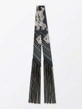 Load image into Gallery viewer, Zebra Print Fringed Twilly